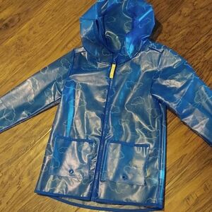 Cat And Jack Blue Clouds Rain Jacket Coat 5t